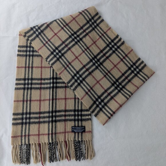 Burberry Scarf Beige – Unisex Check – Pre-Loved - 10 Cashmere 90 Merino wool - Picture 1 of 7
